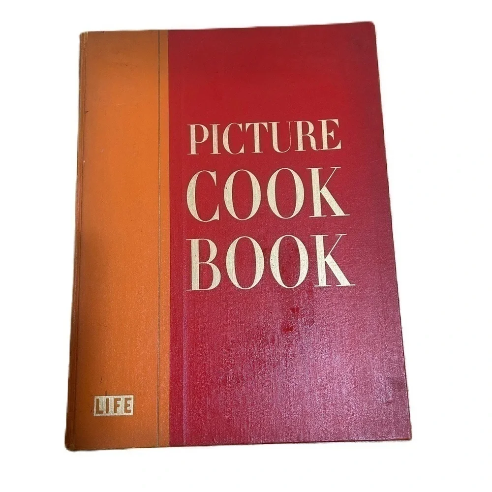 Vintage Life Picture Cook Book Hardcover Red Orange Coffee Table
